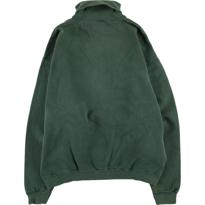 Tultex ATHLETIG WEIGHT Turtleneck Sweatshirt, Solid Color, Made in USA, Men's Size L cotton Green type dark green Vintage Second Hand