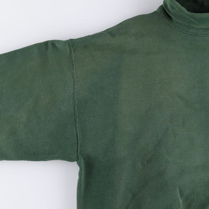 Tultex ATHLETIG WEIGHT Turtleneck Sweatshirt, Solid Color, Made in USA, Men's Size L cotton Green type dark green Vintage Second Hand