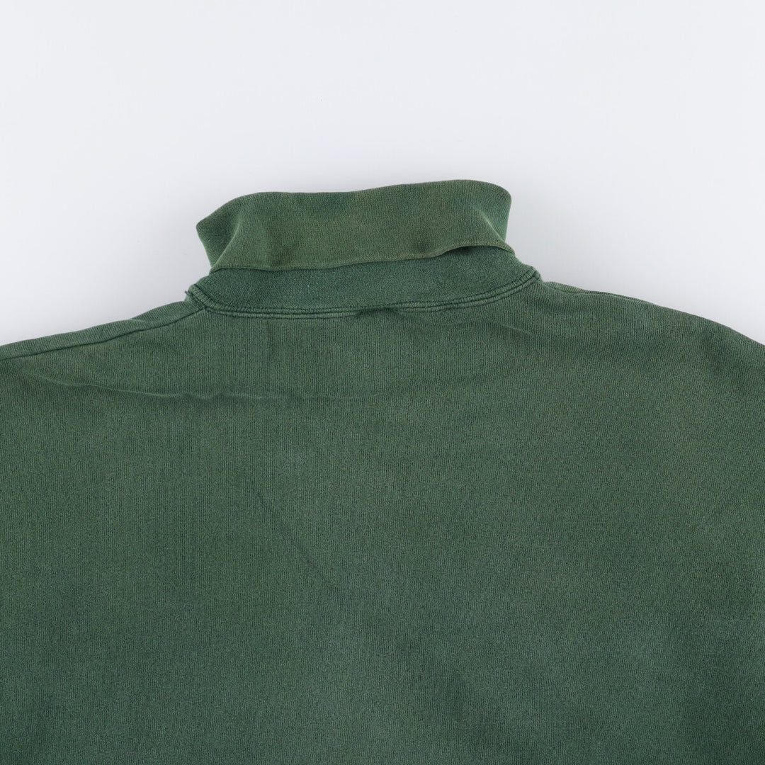 Tultex ATHLETIG WEIGHT Turtleneck Sweatshirt, Solid Color, Made in USA, Men's Size L cotton Green type dark green Vintage Second Hand