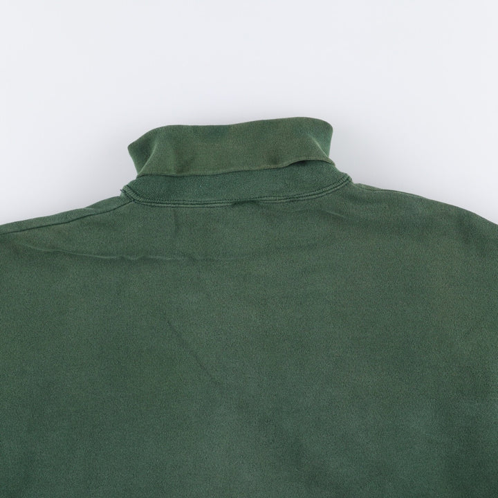 Tultex ATHLETIG WEIGHT Turtleneck Sweatshirt, Solid Color, Made in USA, Men's Size L cotton Green type dark green Vintage Second Hand