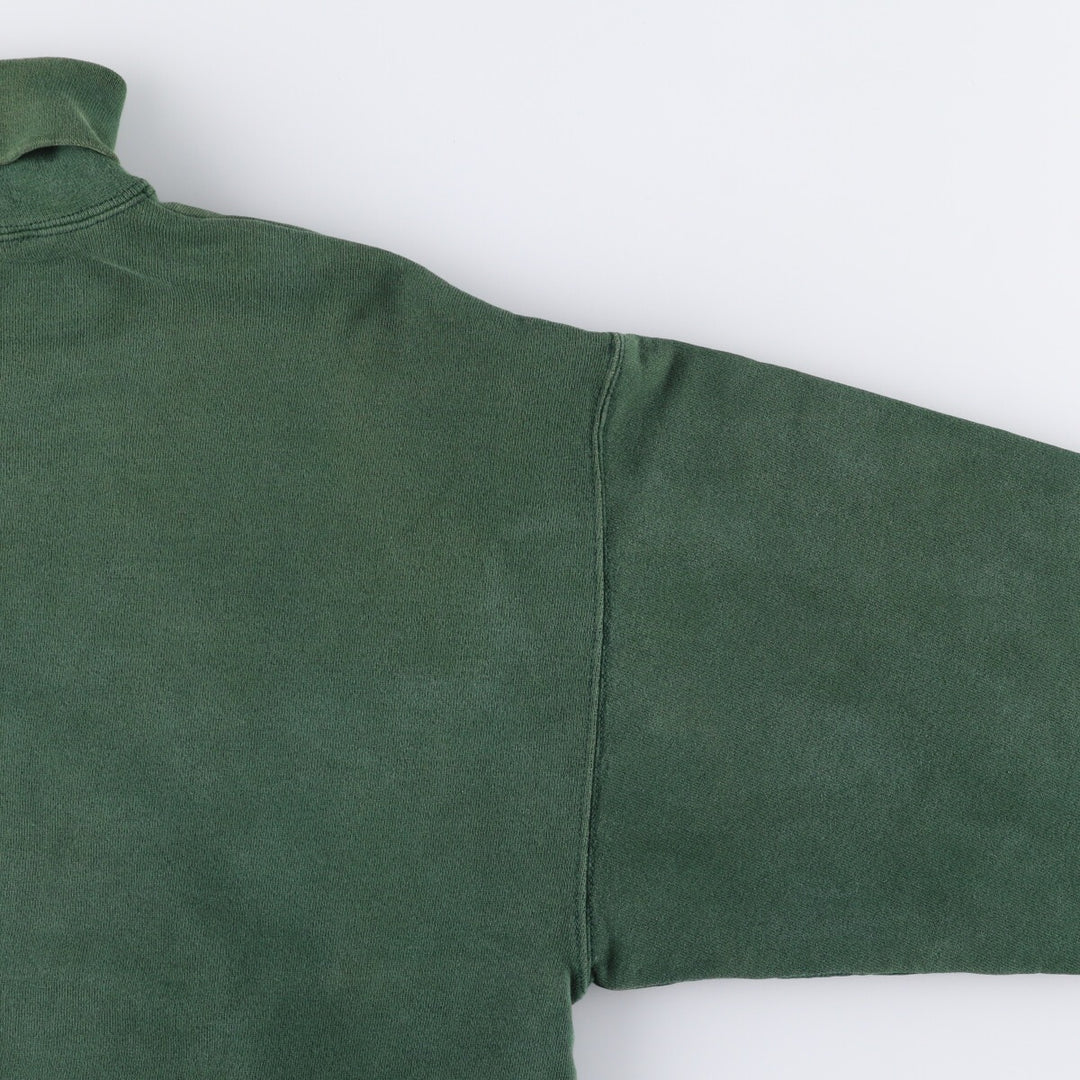 Tultex ATHLETIG WEIGHT Turtleneck Sweatshirt, Solid Color, Made in USA, Men's Size L cotton Green type dark green Vintage Second Hand