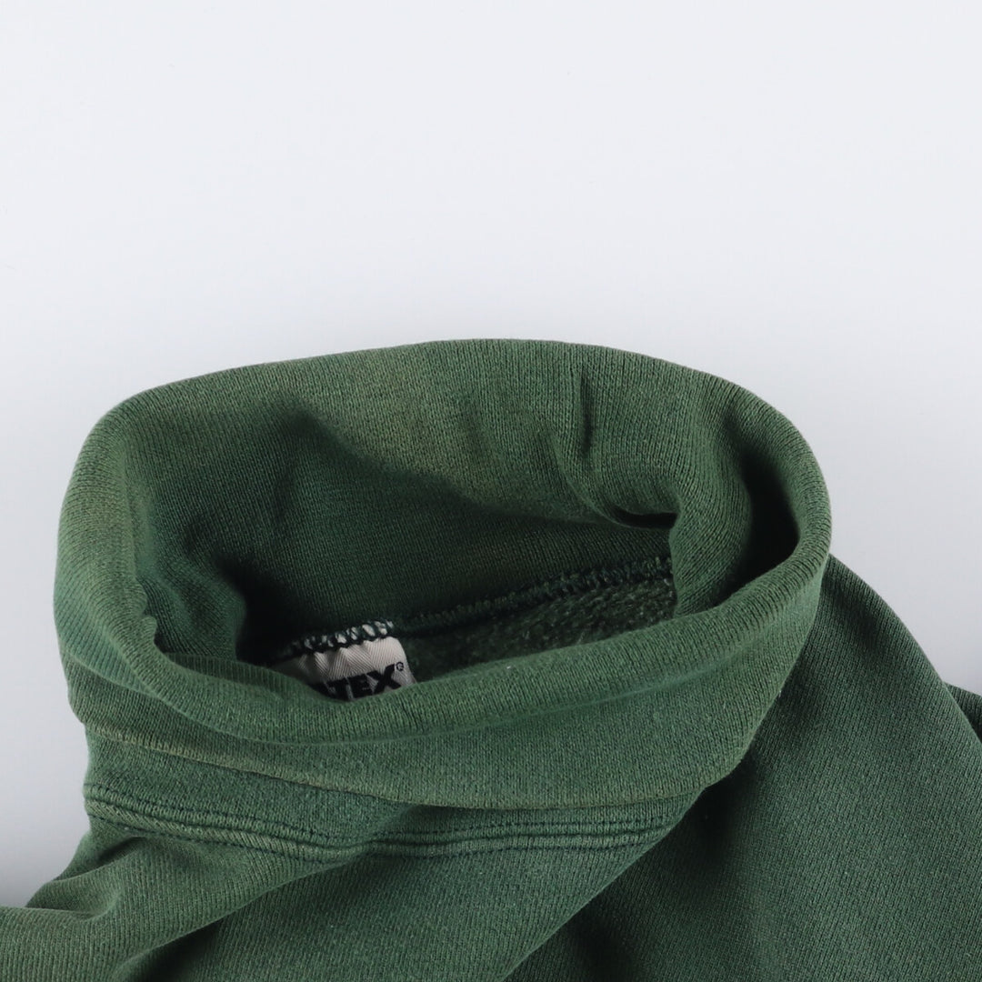 Tultex ATHLETIG WEIGHT Turtleneck Sweatshirt, Solid Color, Made in USA, Men's Size L cotton Green type dark green Vintage Second Hand