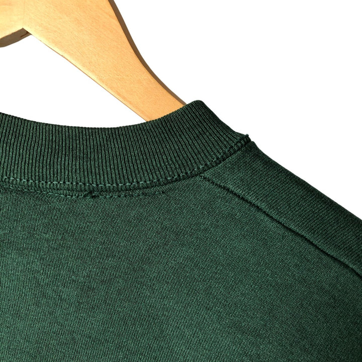 90'S PRO SPIRIT plain blank sweatshirt, made in USA, men's size L, vintage cotton Green type dark green Vintage Second Hand