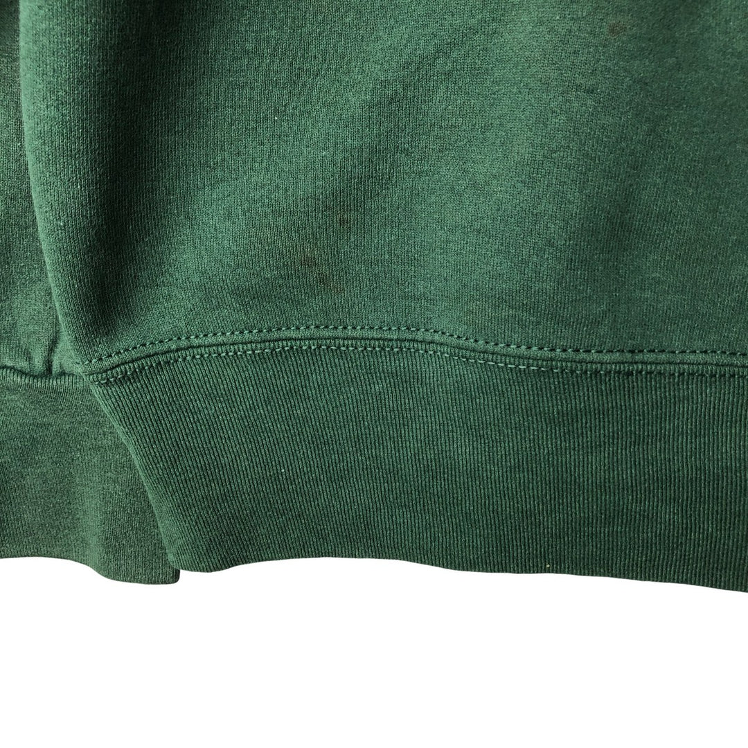90'S PRO SPIRIT plain blank sweatshirt, made in USA, men's size L, vintage cotton Green type dark green Vintage Second Hand