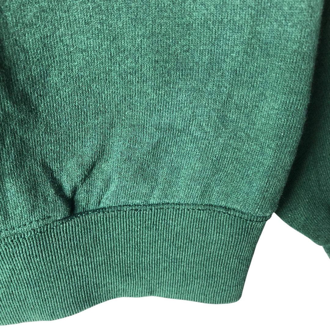 90'S Fruit of the Loom printed sweatshirt, made in the USA, men's XL size, vintage cotton green type Vintage Second Hand