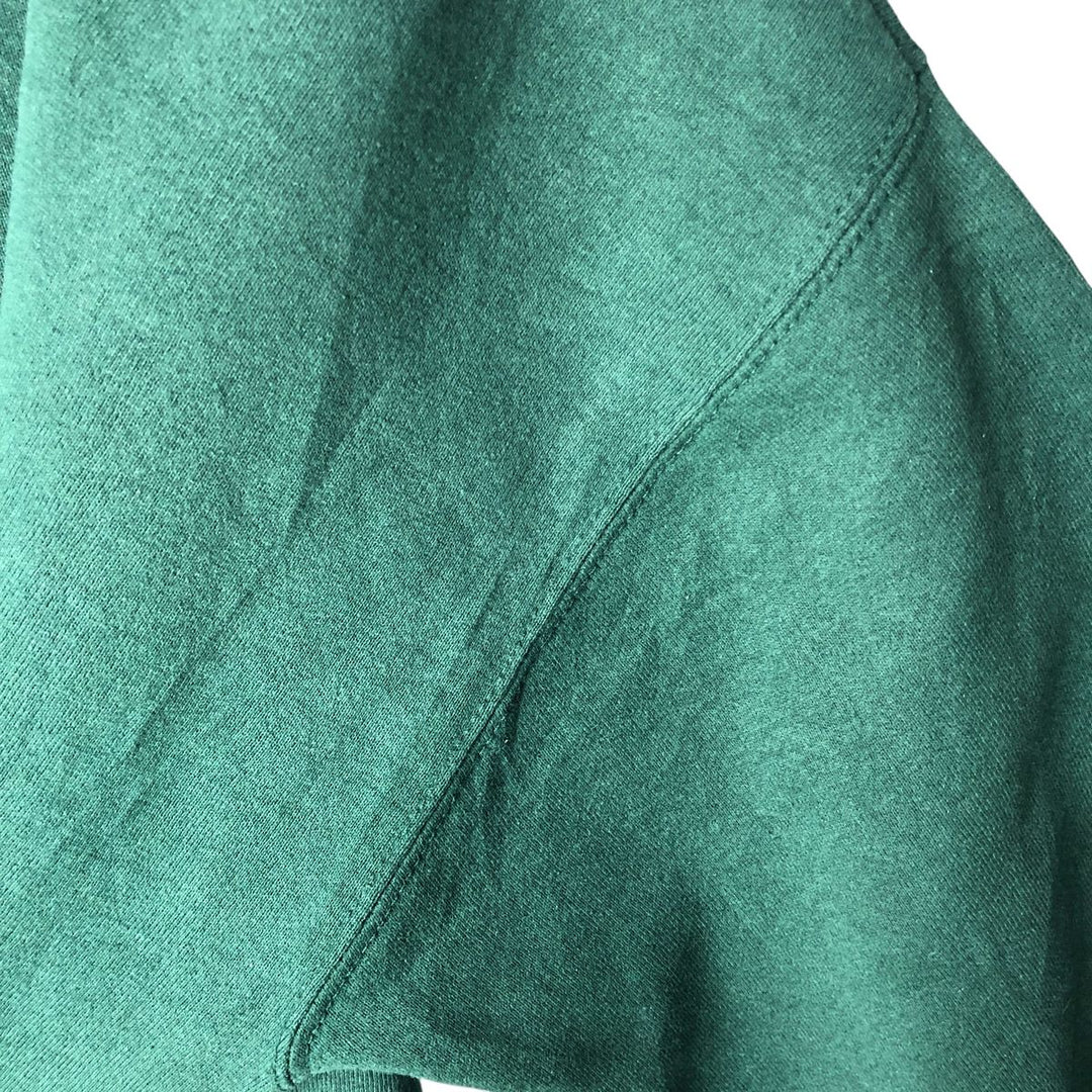 90'S Fruit of the Loom printed sweatshirt, made in the USA, men's XL size, vintage cotton green type Vintage Second Hand