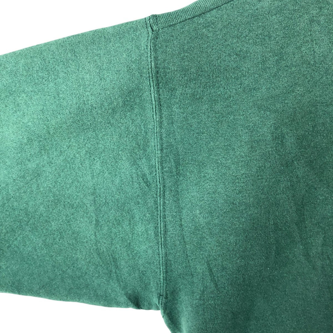 90'S Fruit of the Loom printed sweatshirt, made in the USA, men's XL size, vintage cotton green type Vintage Second Hand