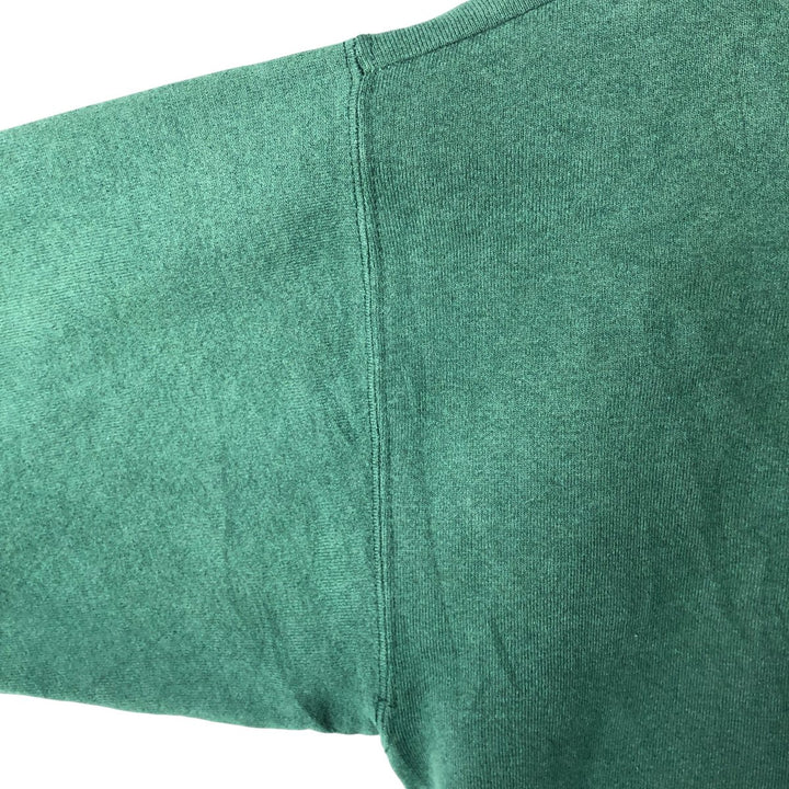 90'S Fruit of the Loom printed sweatshirt, made in the USA, men's XL size, vintage cotton green type Vintage Second Hand