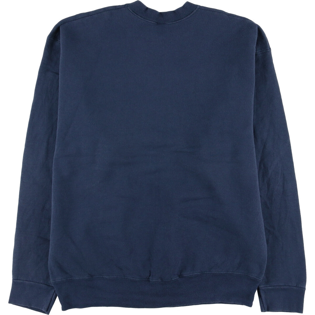 Vintage 90'S Fruit of the Loom Heavy Cotton Blank Sweatshirt, Made in the USA, Men's Size XL cotton navy blue type Vintage Second Hand