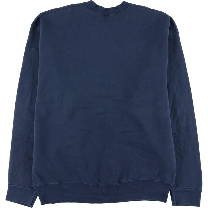 Vintage 90'S Fruit of the Loom Heavy Cotton Blank Sweatshirt, Made in the USA, Men's Size XL cotton navy blue type Vintage Second Hand