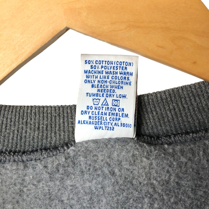 90'S Russell plain blank sweatshirt, sweatshirt, men's XXL size, vintage cotton Charcoal Vintage Second Hand