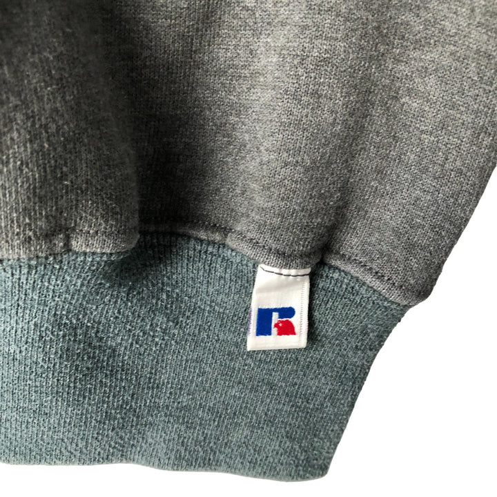 90'S Russell plain blank sweatshirt, sweatshirt, men's XXL size, vintage cotton Charcoal Vintage Second Hand