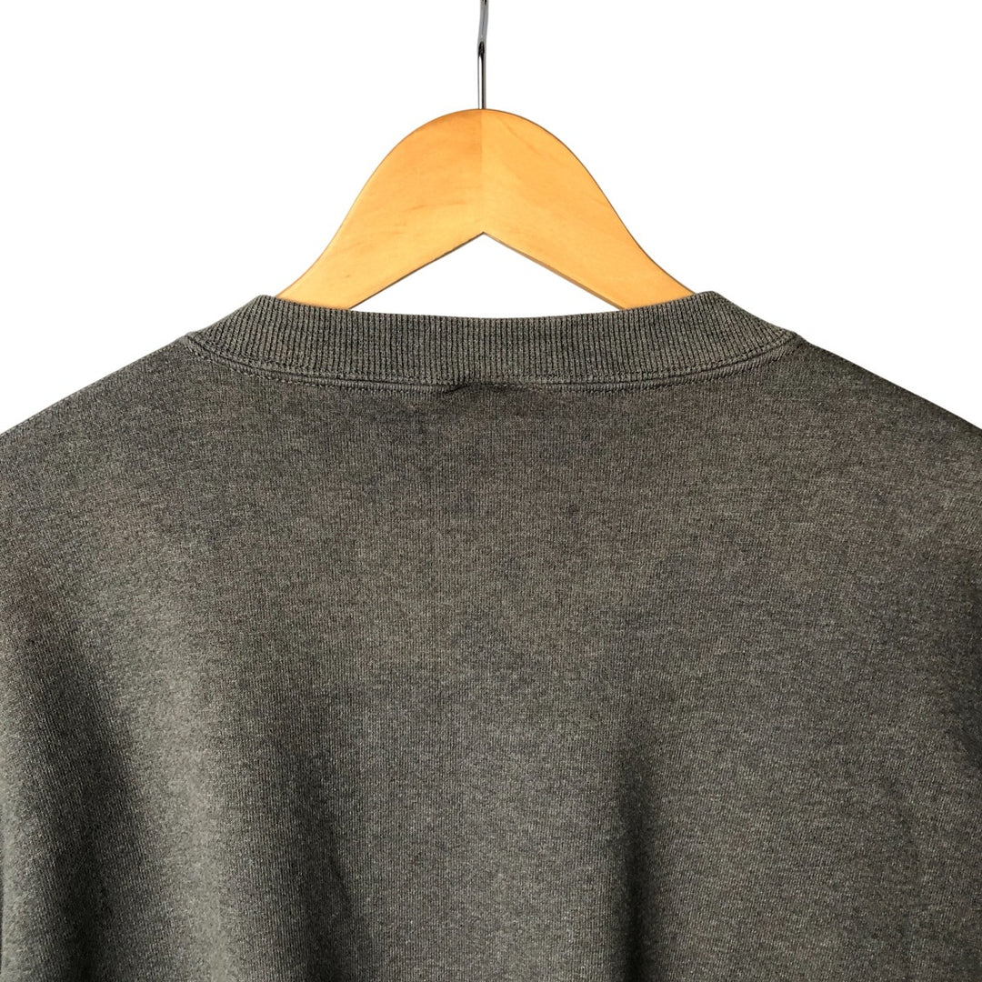90'S Russell plain blank sweatshirt, sweatshirt, men's XXL size, vintage cotton Charcoal Vintage Second Hand