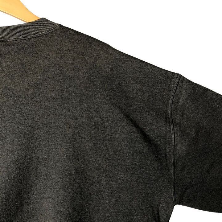 90'S Russell plain blank sweatshirt, sweatshirt, men's XXL size, vintage cotton Charcoal Vintage Second Hand