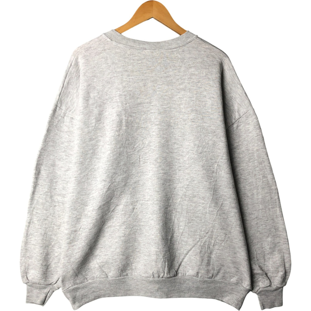 90'S Jerzees Plain Blank Sweatshirt Trainer Made in USA Men's XXL Vintage cotton pale white type Vintage Second Hand
