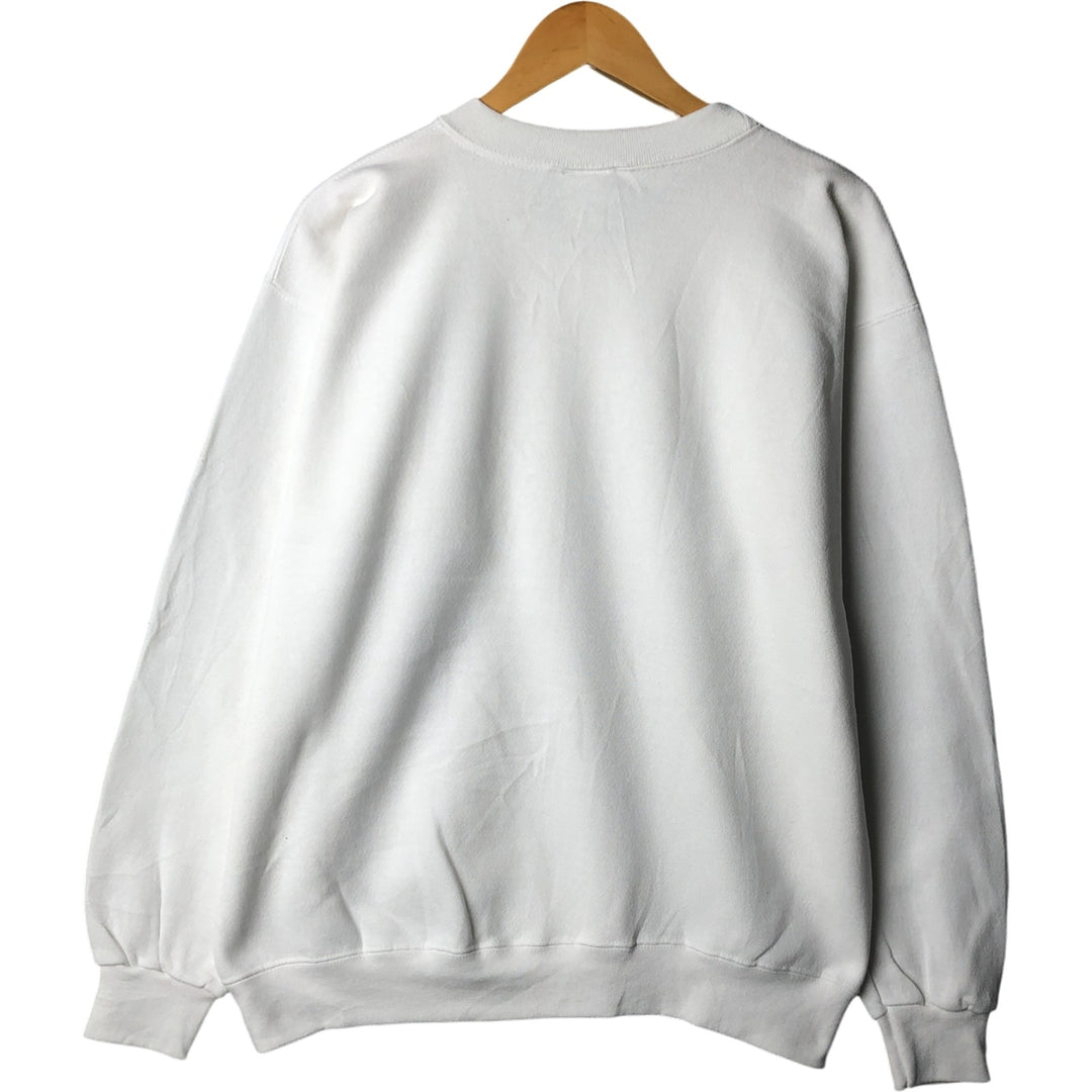 90'S PRO SPIRIT plain blank sweatshirt, made in USA, men's size L, vintage cotton white type Vintage Second Hand
