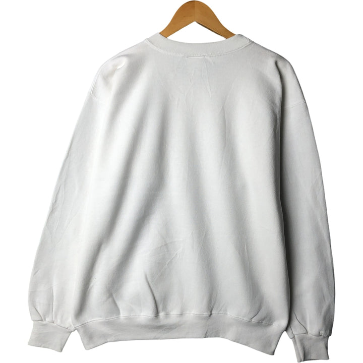 90'S PRO SPIRIT plain blank sweatshirt, made in USA, men's size L, vintage cotton white type Vintage Second Hand
