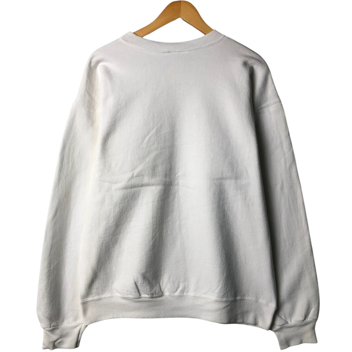 Vintage 90s-00'S Hanes Superheavy Cotton plain blank sweatshirt, men's size XL unclear white type Vintage Second Hand
