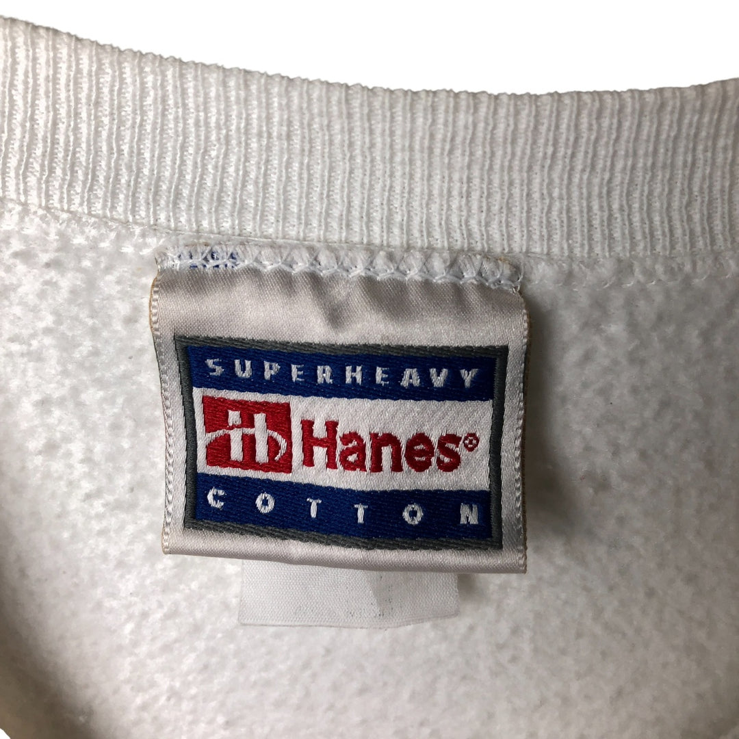 Vintage 90s-00'S Hanes Superheavy Cotton plain blank sweatshirt, men's size XL unclear white type Vintage Second Hand