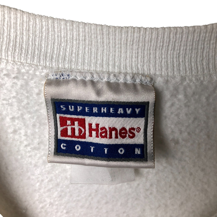 Vintage 90s-00'S Hanes Superheavy Cotton plain blank sweatshirt, men's size XL unclear white type Vintage Second Hand