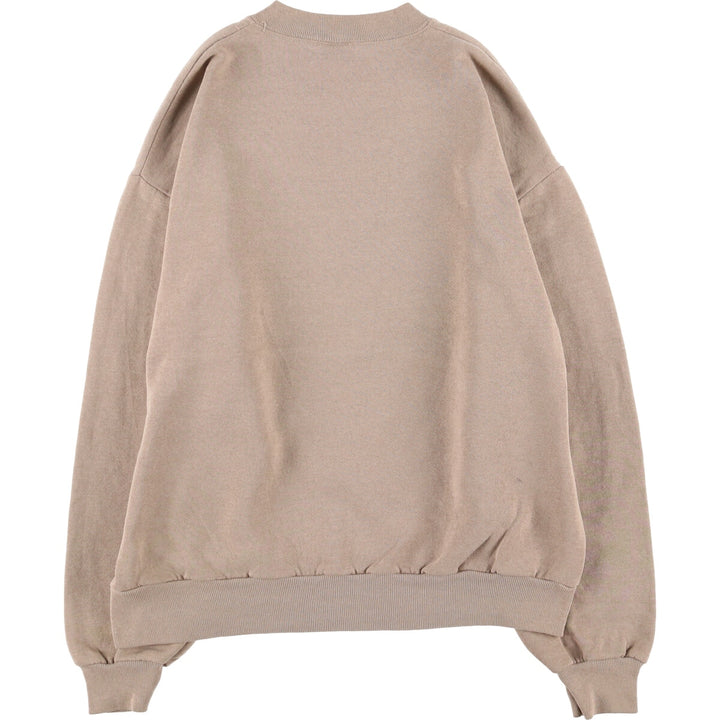 Vintage 80s-90'S Jerzees Russell plain blank sweatshirt, made in the USA, size L, men's cotton Beige type Vintage Second Hand