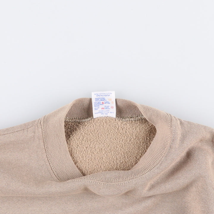 Vintage 80s-90'S Jerzees Russell plain blank sweatshirt, made in the USA, size L, men's cotton Beige type Vintage Second Hand