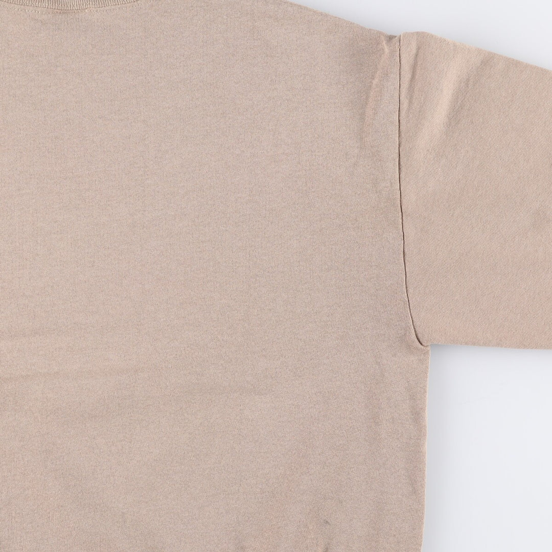 Vintage 80s-90'S Jerzees Russell plain blank sweatshirt, made in the USA, size L, men's cotton Beige type Vintage Second Hand