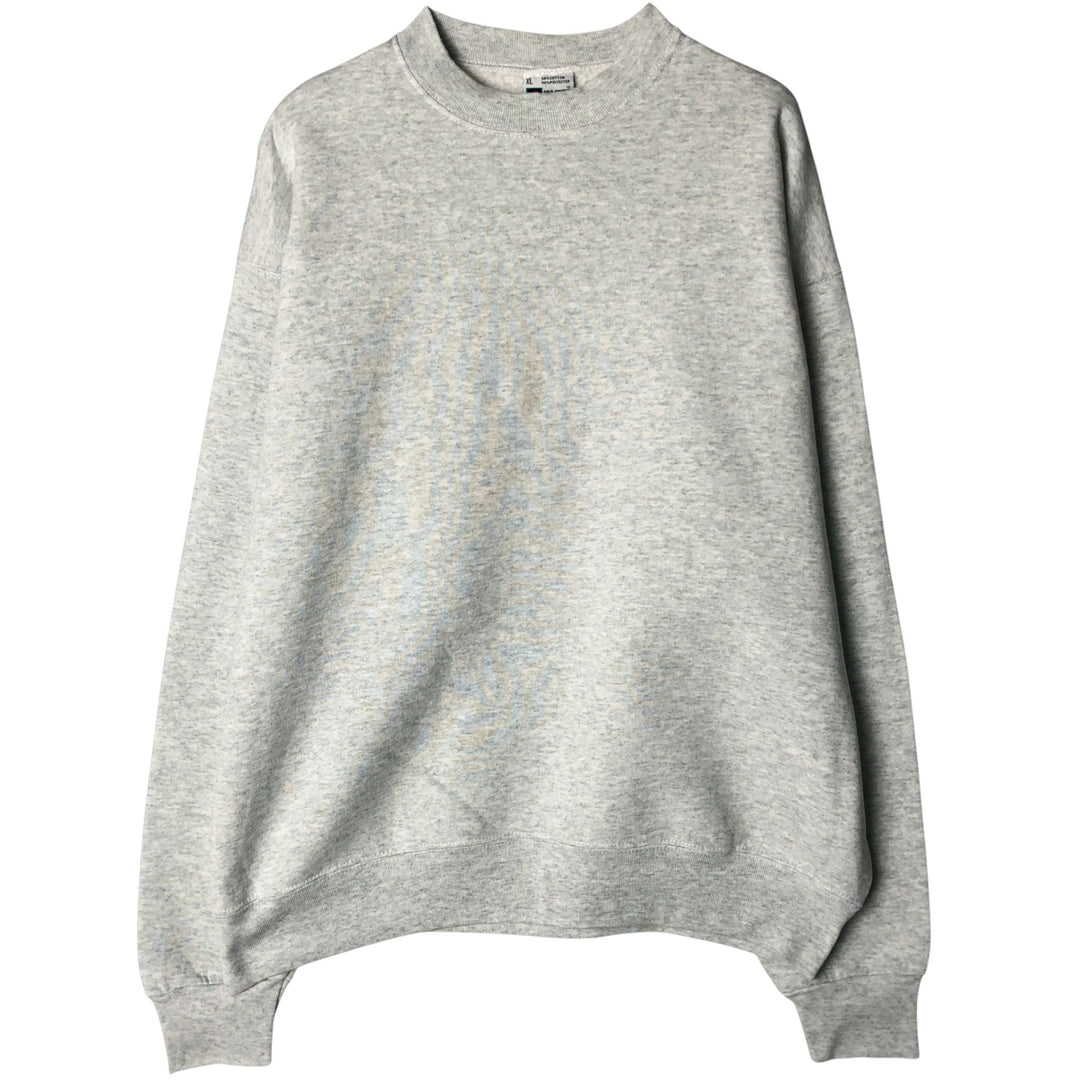 90'S PRO SPIRIT plain blank sweatshirt, made in USA, men's XL size, vintage cotton pale white type Vintage Second Hand