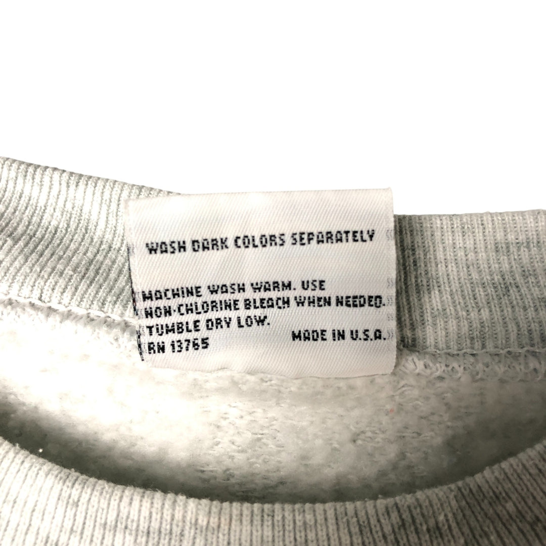 90'S PRO SPIRIT plain blank sweatshirt, made in USA, men's XL size, vintage cotton pale white type Vintage Second Hand