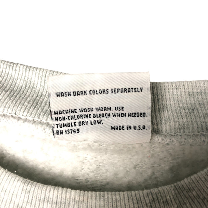 90'S PRO SPIRIT plain blank sweatshirt, made in USA, men's XL size, vintage cotton pale white type Vintage Second Hand