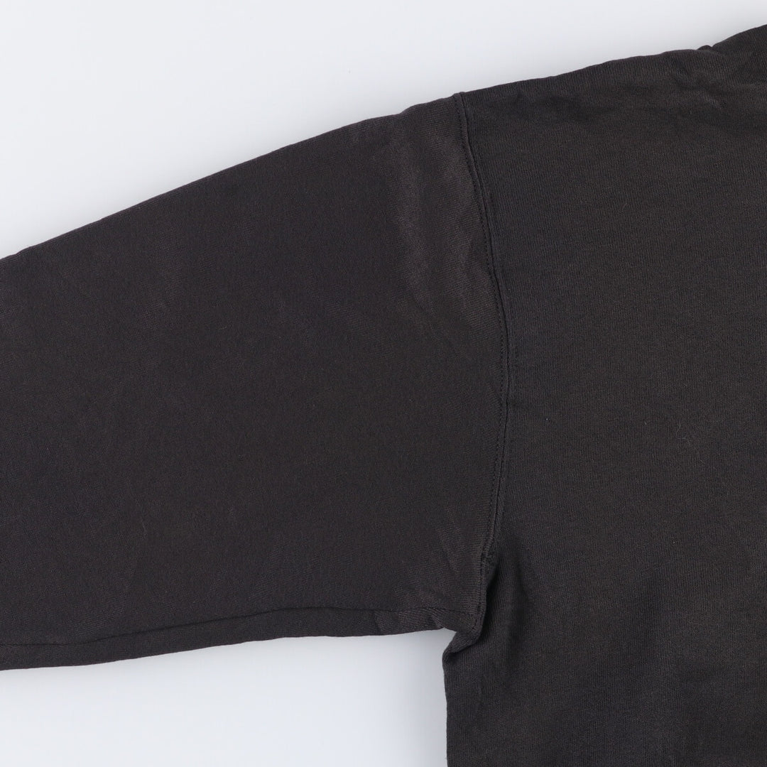 Vintage 90'S Hanes HER WAY plain blank sweatshirt, size L, men's cotton black type Vintage Second Hand