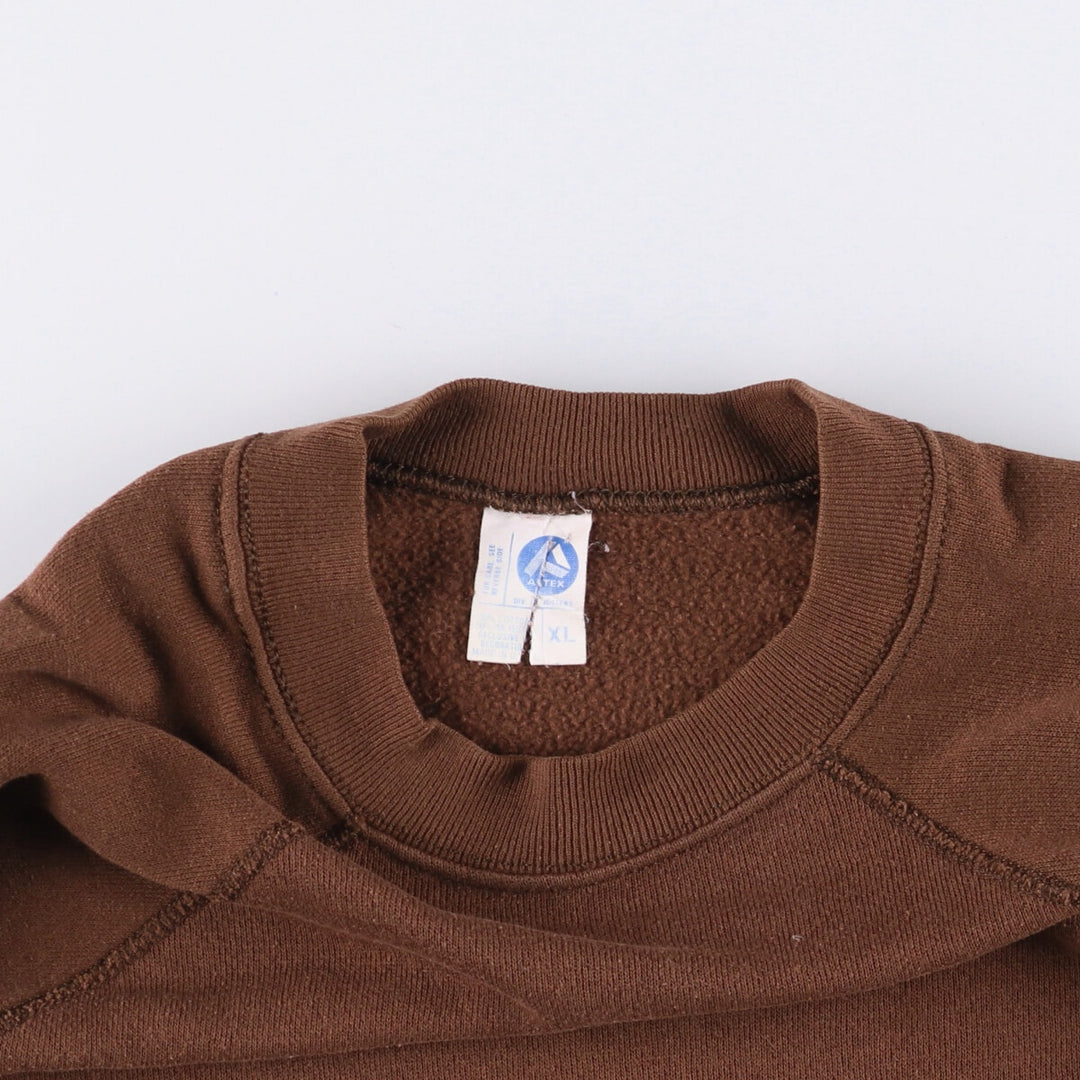 TULTEX plain blank sweatshirt, made in the USA, men's size XL cotton brown type Vintage Second Hand