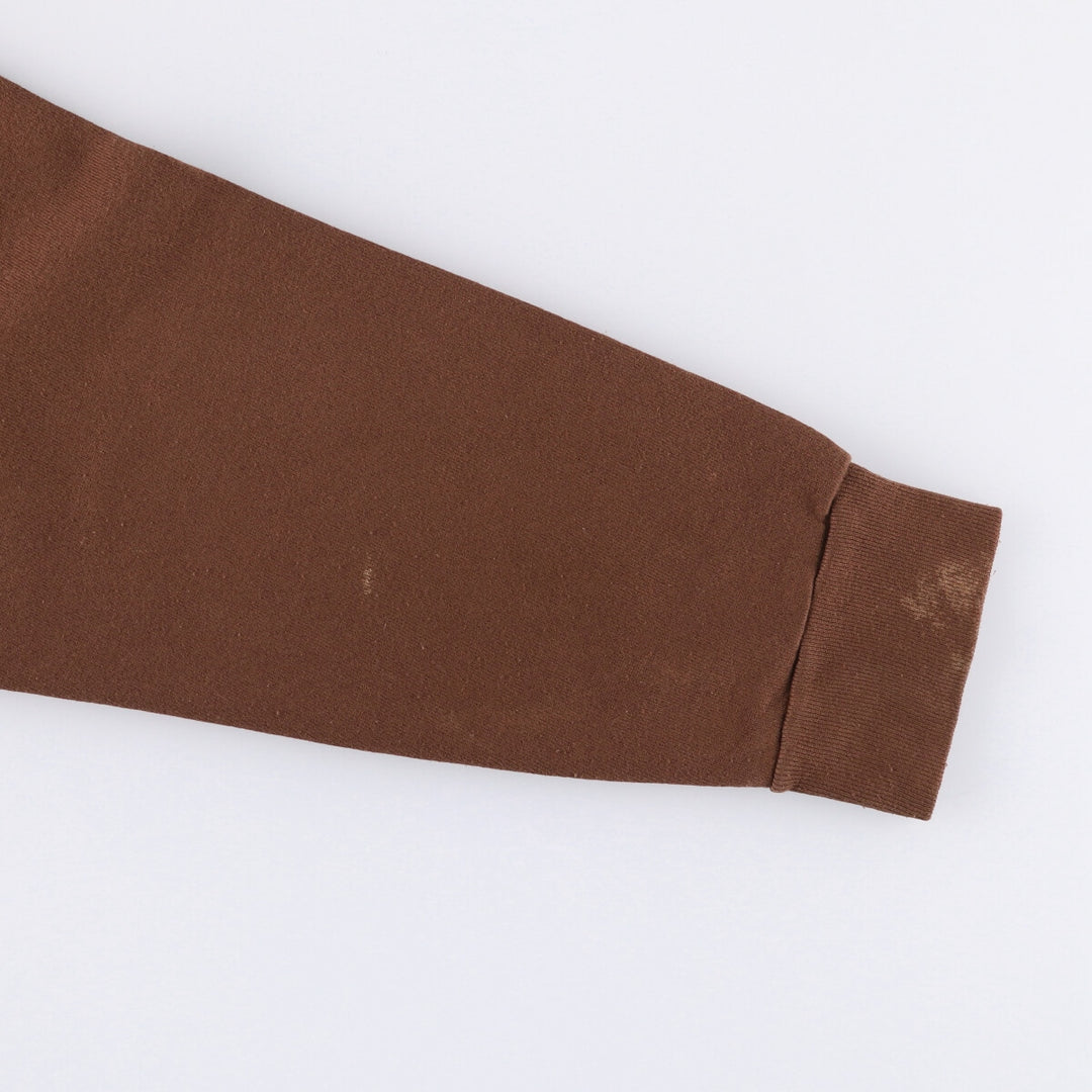 TULTEX plain blank sweatshirt, made in the USA, men's size XL cotton brown type Vintage Second Hand