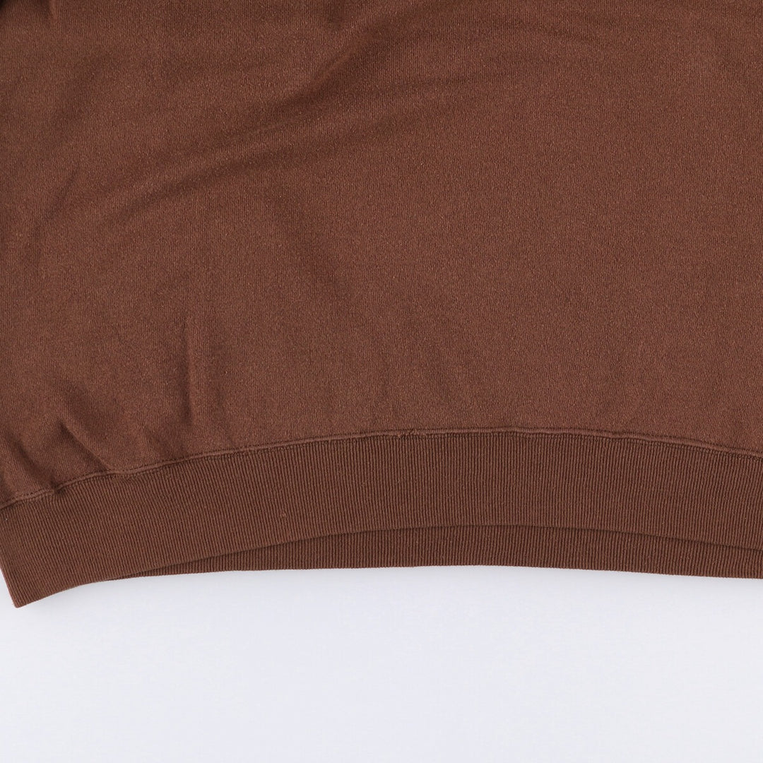 TULTEX plain blank sweatshirt, made in the USA, men's size XL cotton brown type Vintage Second Hand