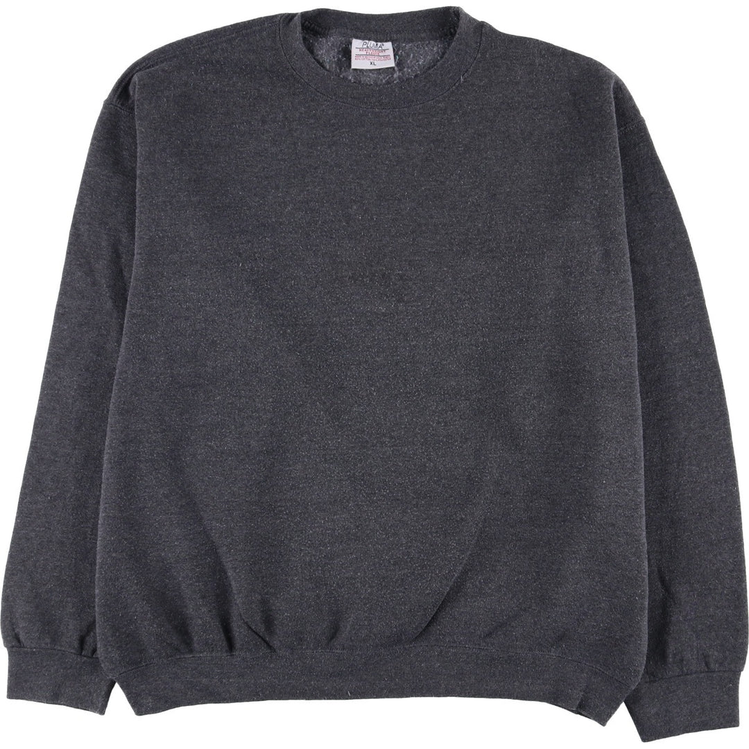 Vintage 90'S PLUMA plain blank sweatshirt, men's size XL cotton gray type Vintage Second Hand
