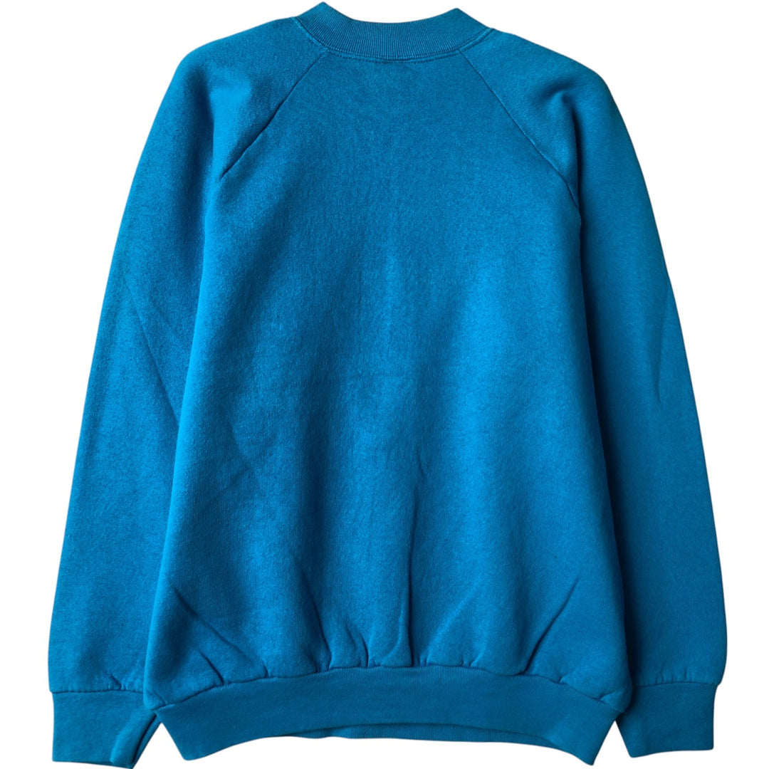 90'S Fruit of the Loom Casual Wear Plain Blank Sweatshirt, Made in USA, Men's Size Medium, Vintage cotton Blue type light blue Vintage Second Hand