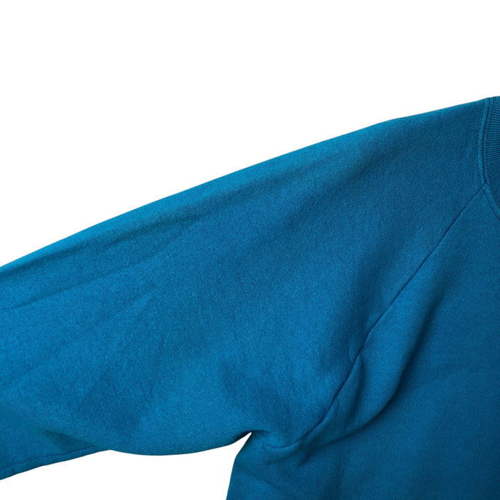 90'S Fruit of the Loom Casual Wear Plain Blank Sweatshirt, Made in USA, Men's Size Medium, Vintage cotton Blue type light blue Vintage Second Hand