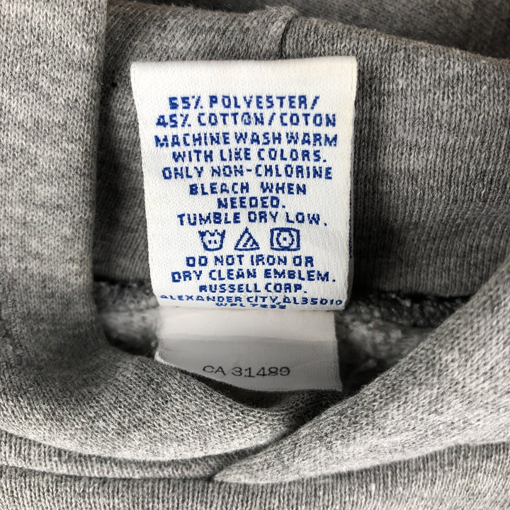 90'S Russell plain blank sweatshirt hoodie men's M size vintage polyester gray type Vintage Second Hand