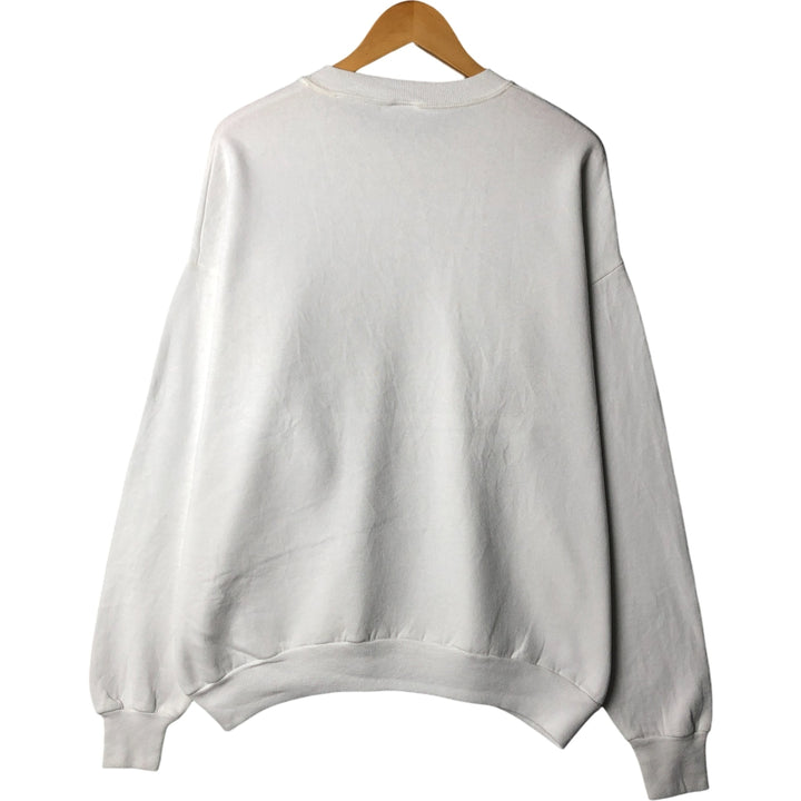 80s-90'S Jerzees Plain Blank Sweatshirt Trainer Made in USA Men's XL Vintage cotton white type Vintage Second Hand