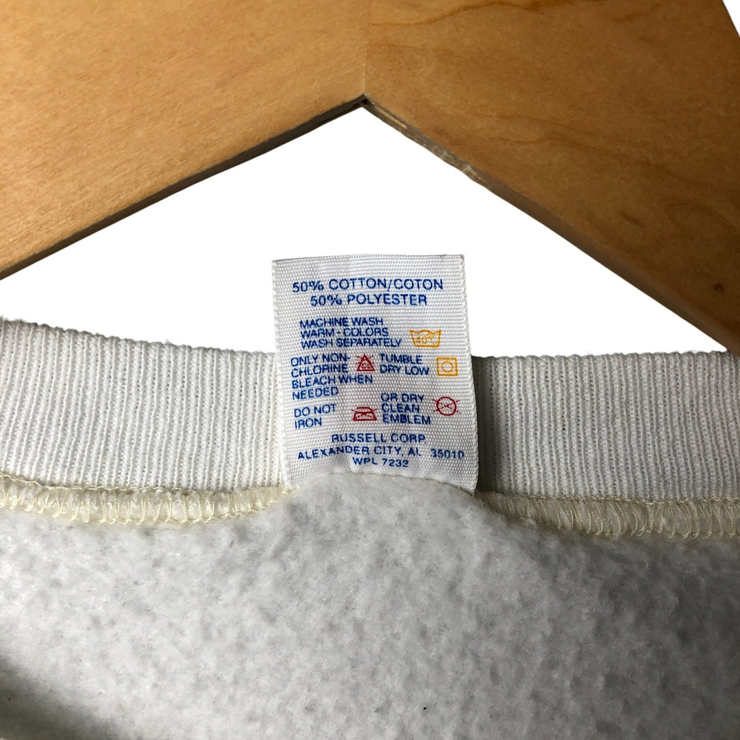 80s-90'S Jerzees Plain Blank Sweatshirt Trainer Made in USA Men's XL Vintage cotton white type Vintage Second Hand