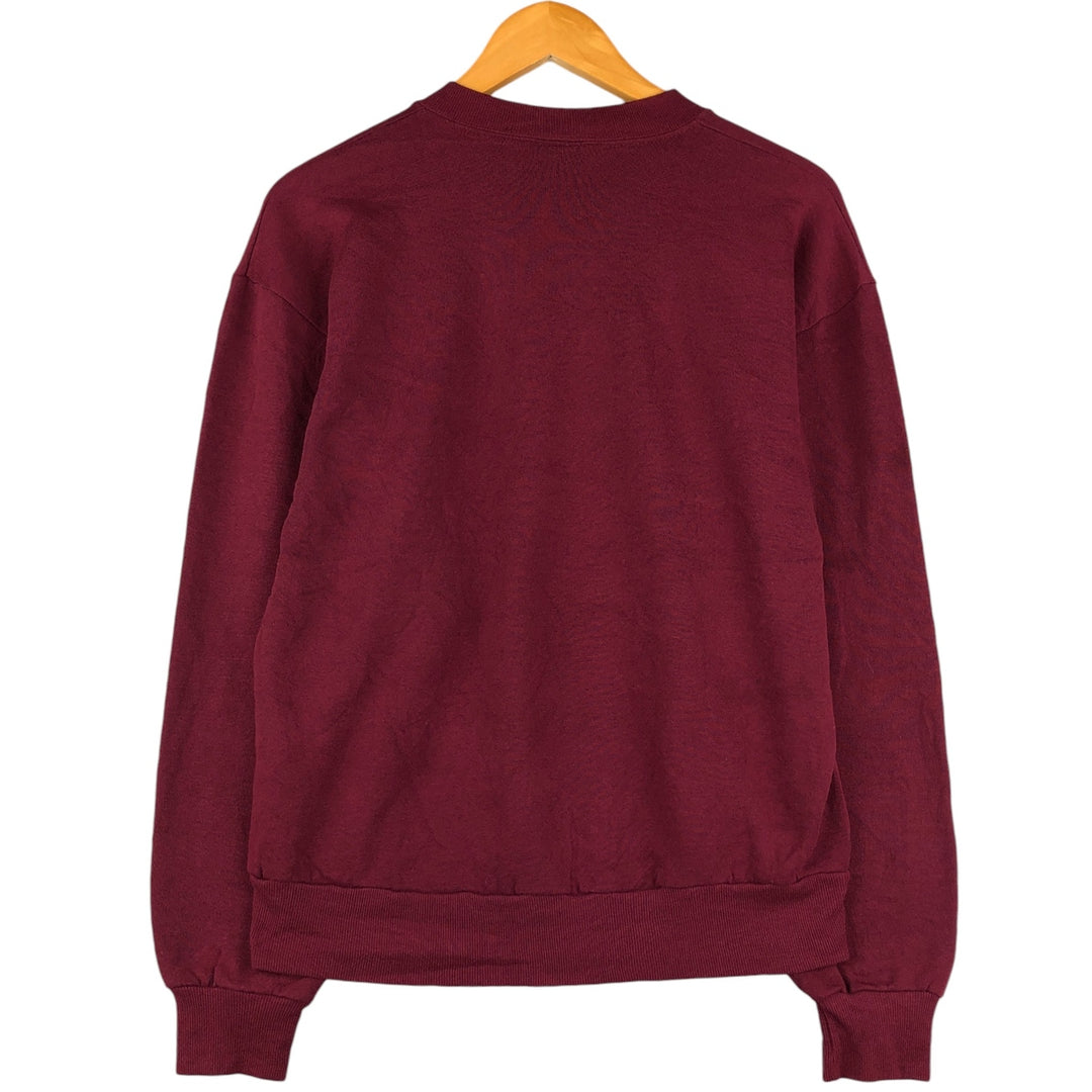 80s-90'S Jerzees Plain Blank Sweatshirt Trainer Made in USA Men's M Vintage cotton burgundy type Vintage Second Hand