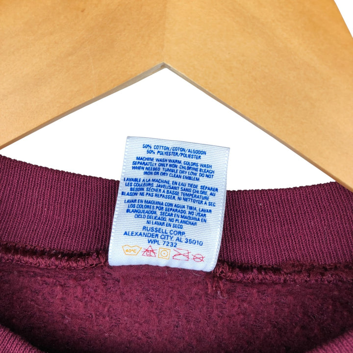 80s-90'S Jerzees Plain Blank Sweatshirt Trainer Made in USA Men's M Vintage cotton burgundy type Vintage Second Hand