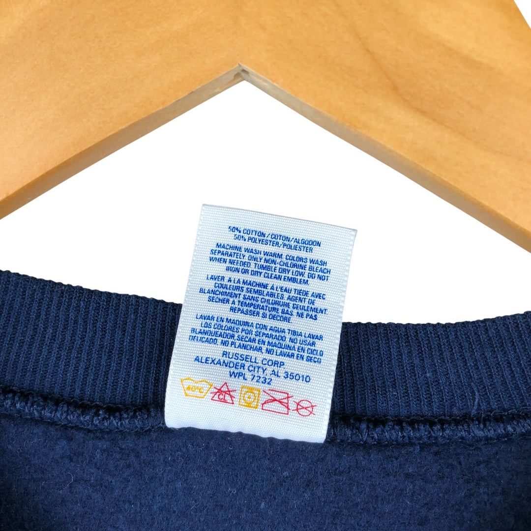 Vintage 80s-90'S Jerzees plain blank sweatshirt, men's size XL cotton navy blue type Vintage Second Hand