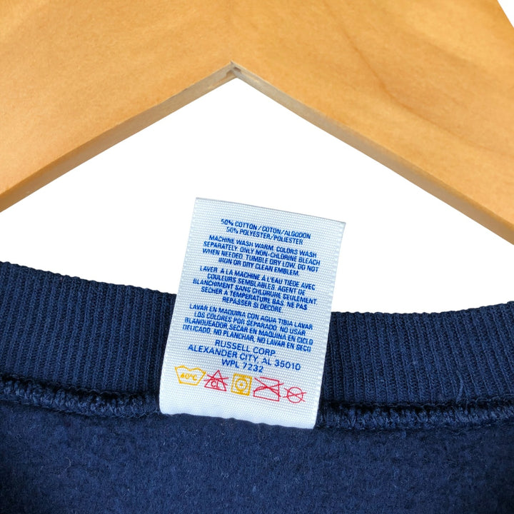 Vintage 80s-90'S Jerzees plain blank sweatshirt, men's size XL cotton navy blue type Vintage Second Hand