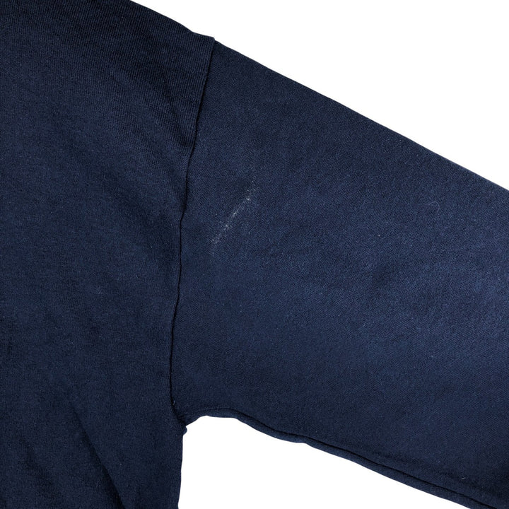 Vintage 80s-90'S Jerzees plain blank sweatshirt, men's size XL cotton navy blue type Vintage Second Hand