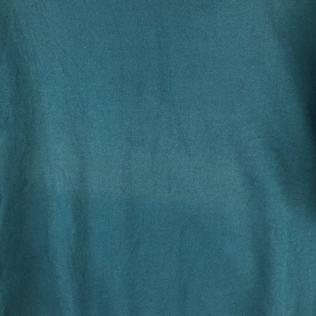 80s-90'S Jerzees Plain Blank Sweatshirt Trainer Made in USA Men's Size L Vintage cotton Emerald green Vintage Second Hand