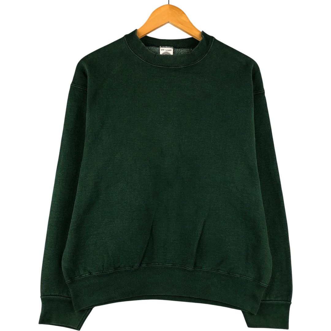 Vintage 90'S MUNSINGWEAR plain blank sweatshirt, made in the USA, men's size M cotton Green type dark green Vintage Second Hand