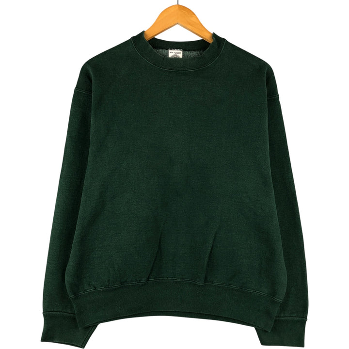 Vintage 90'S MUNSINGWEAR plain blank sweatshirt, made in the USA, men's size M cotton Green type dark green Vintage Second Hand