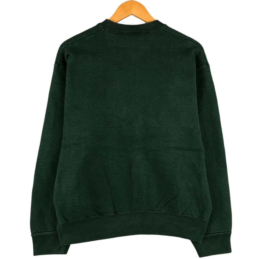Vintage 90'S MUNSINGWEAR plain blank sweatshirt, made in the USA, men's size M cotton Green type dark green Vintage Second Hand
