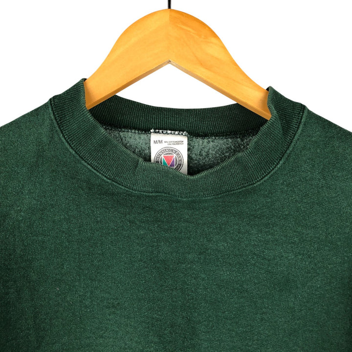 Vintage 90'S MUNSINGWEAR plain blank sweatshirt, made in the USA, men's size M cotton Green type dark green Vintage Second Hand